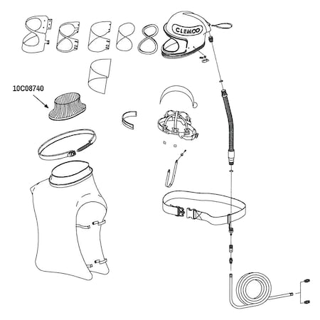 Clemco Apollo Cape Inner Collar Neck Band 10C08740